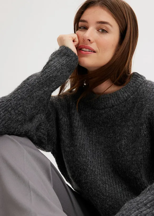 Pull en grosse maille contenant de la laine, bonprix