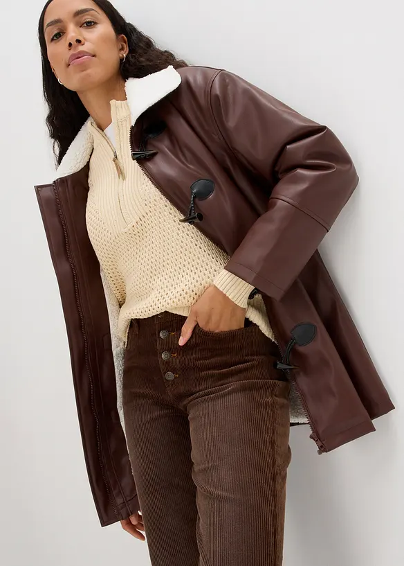 Stretch-Cordhose, Wide, bonprix