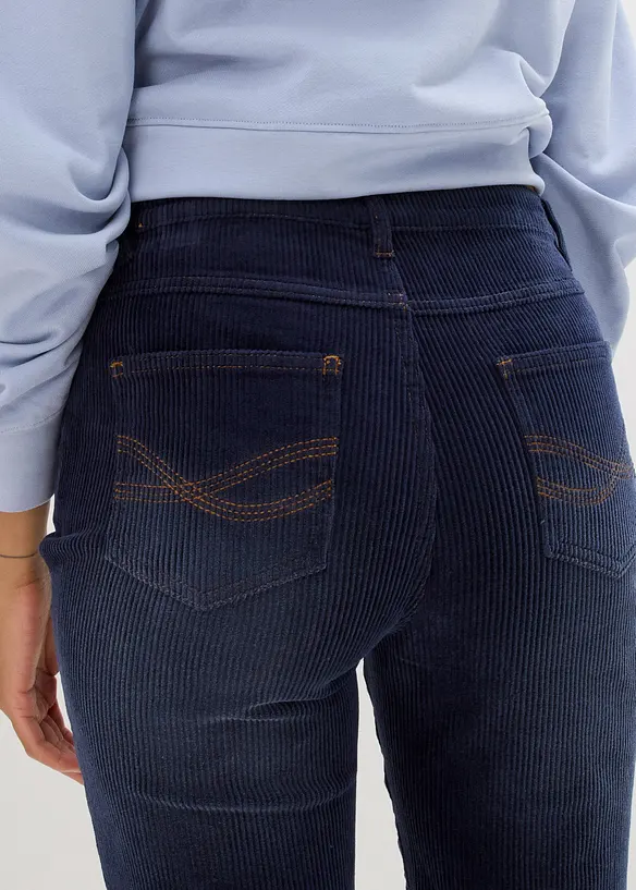 Stretch-Cordhose, Wide, bonprix