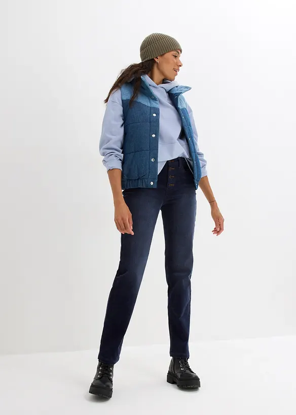 Stretch-Cordhose, Wide, bonprix