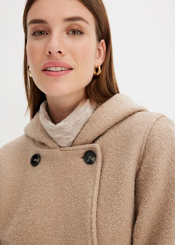 Caban en maille bouclette douce, bonprix