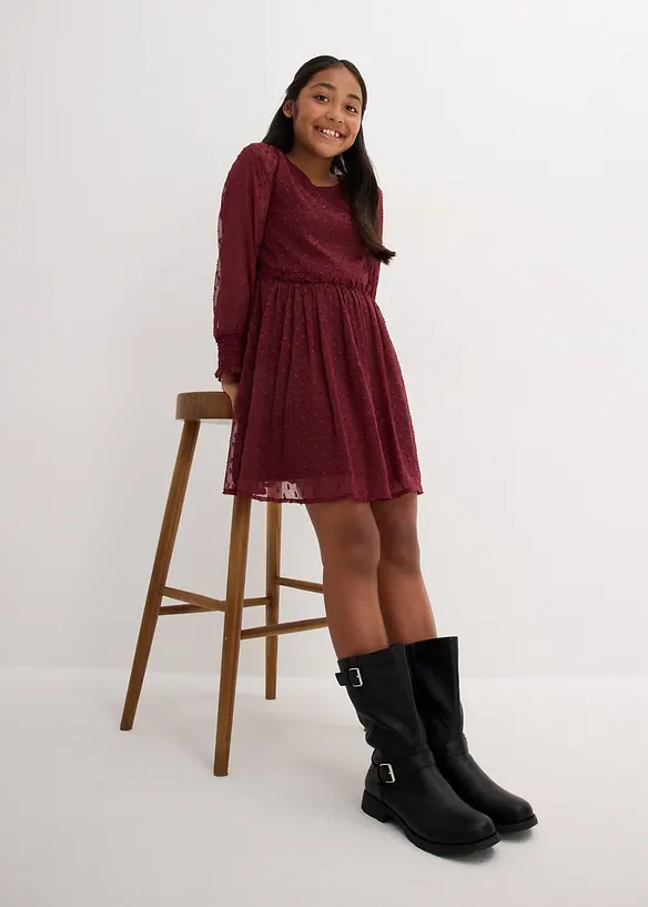 Robe de fête en crêpe pour fille, bonprix