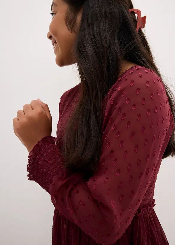 Robe de fête en crêpe pour fille, bonprix