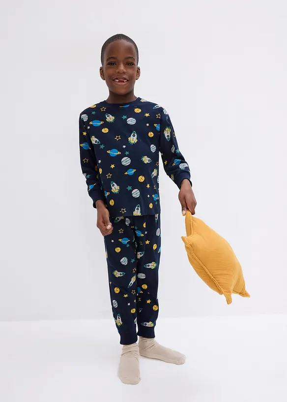 Lot de 2 pyjamas 100% coton, bonprix