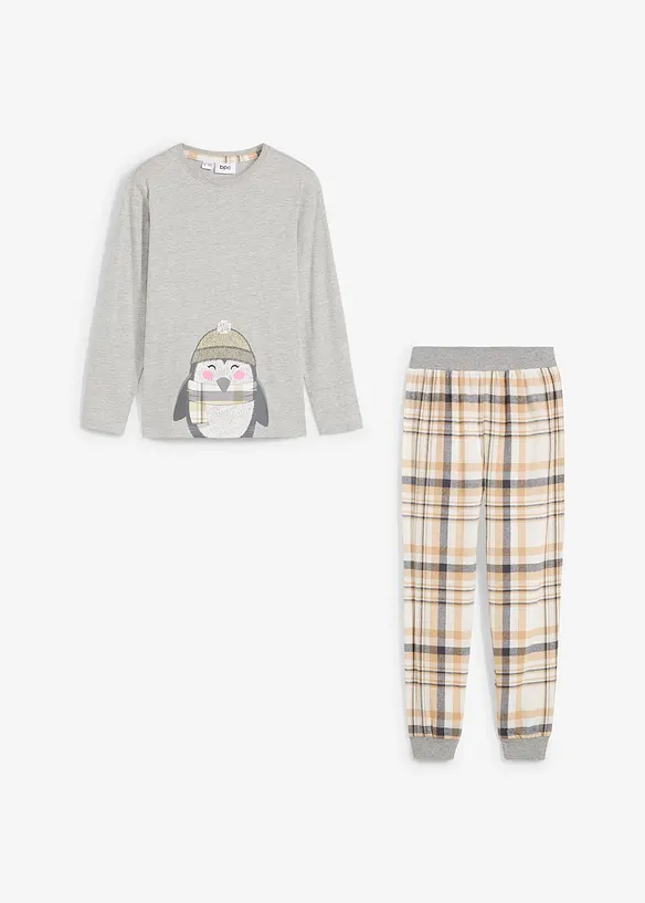 Pyjama enfant avec pantalon en flanelle (ens. 2 pces), bonprix