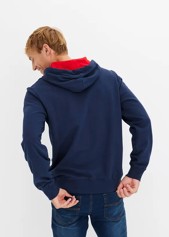 Sweat à capuche et imprimé floqué, bonprix