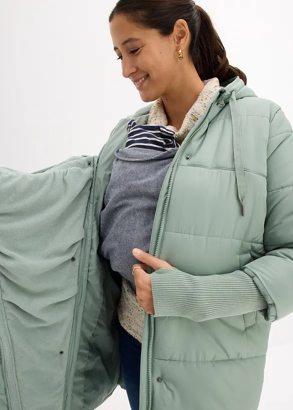 3-in-1 warmer Umstandsmantel mit Trageeinsatz, bonprix