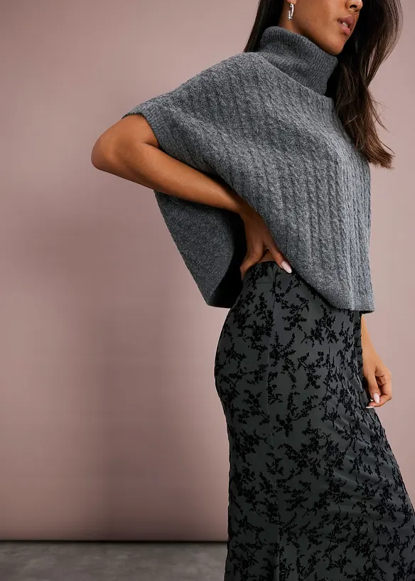 Midi-Rock aus zartem Mesh, bonprix