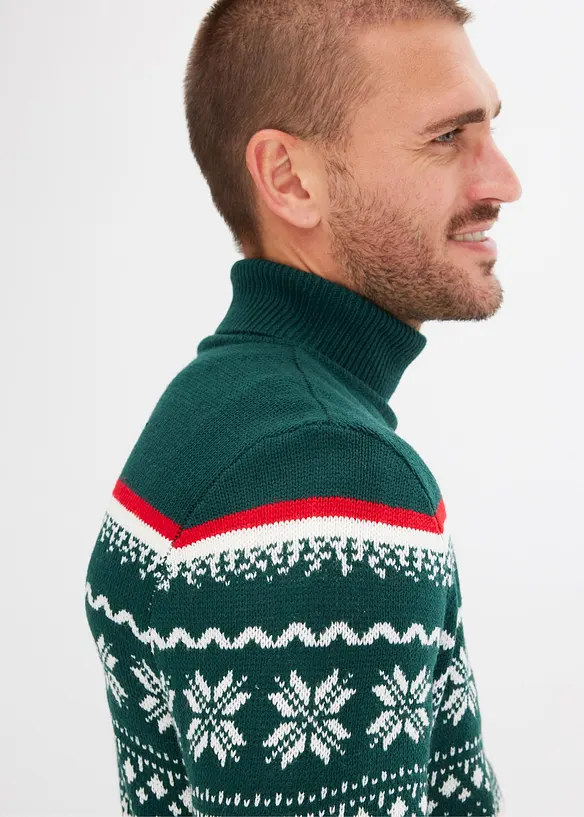 Norweger-Pullover mit Rollkragen, bonprix