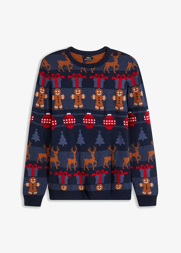 Pull à motif de Noël, bonprix