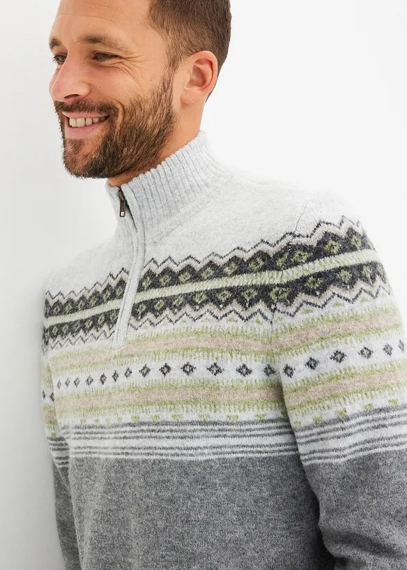 Pull norvégien à col montant, bonprix