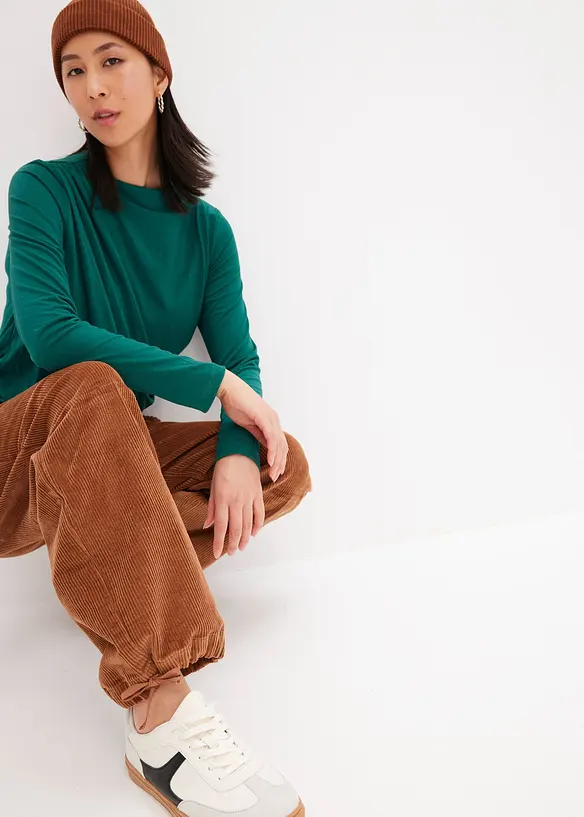 Pantalon en velours côtelé élastique, bonprix