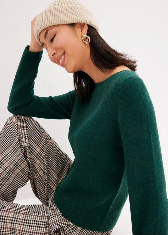 Strickpullover mit U-Boot-Ausschnitt, bonprix