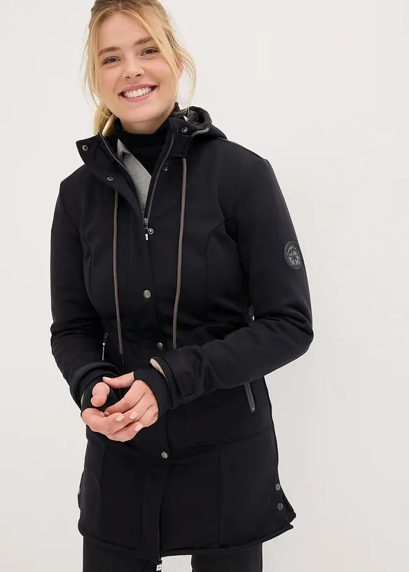 Super Stretch Softshell-Parka, wasserabweisend, bonprix
