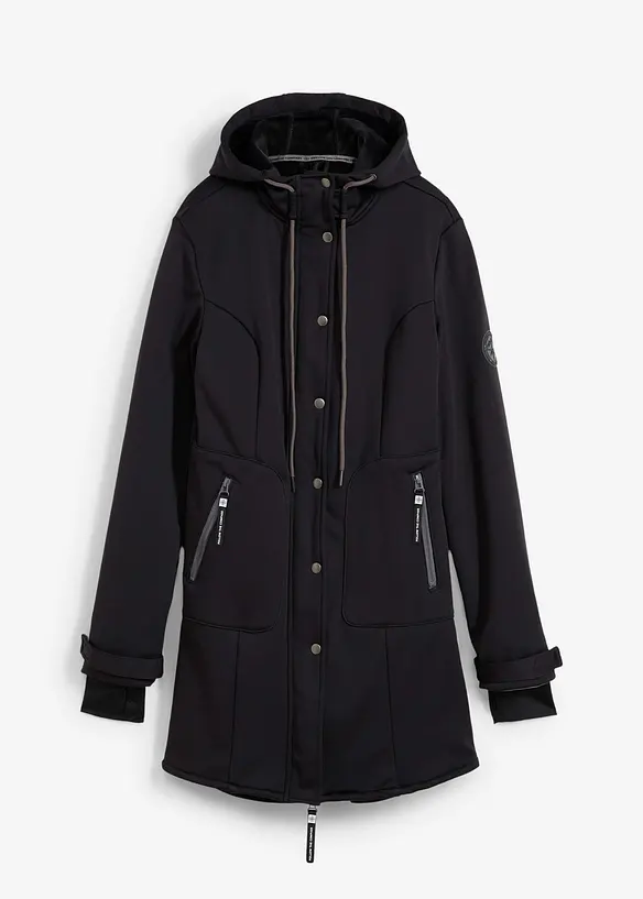 Super Stretch Softshell-Parka, wasserabweisend, bonprix