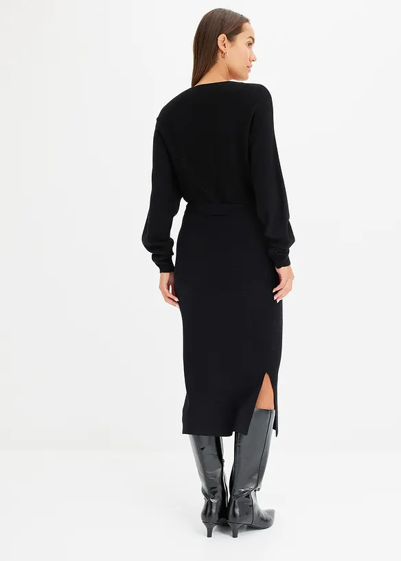 Robe fluide en maille de viscose mélangée, bonprix