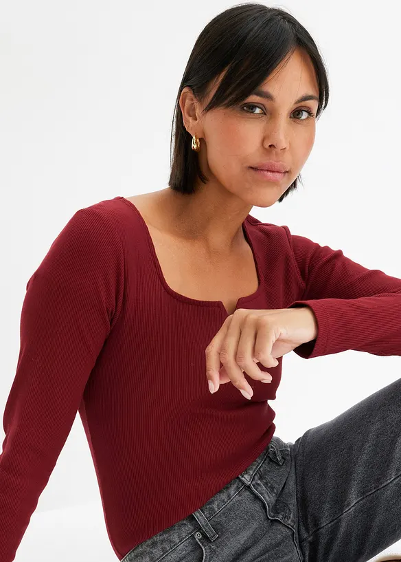Rippshirt aus reiner Bio-Baumwolle, bonprix