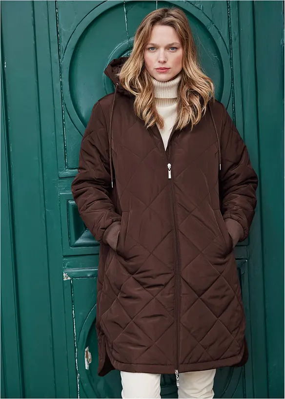 Manteau court à capuche, matelassé, bonprix