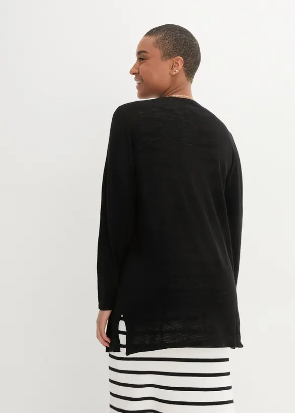 Strickjacke aus reiner Baumwoll-Slub Qualität, bonprix