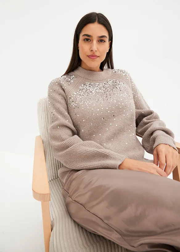 Pullover mit Pailletten, bonprix