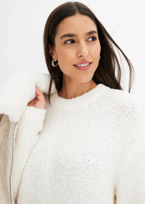Oversize-Pullover aus Flauschgarn, bonprix