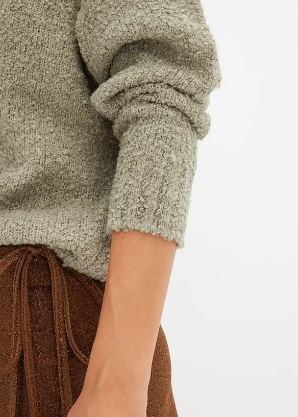 Pull oversize en maille bouclette, bonprix