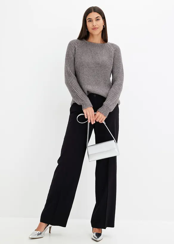 Grobstrickpullover mit Glanzgarn, bonprix