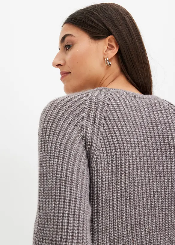 Grobstrickpullover mit Glanzgarn, bonprix