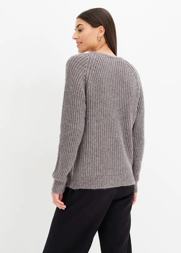 Grobstrickpullover mit Glanzgarn, bonprix