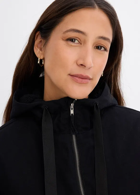 warm wattierter Winterparka mit Teddyfutter in Kapuze, bonprix