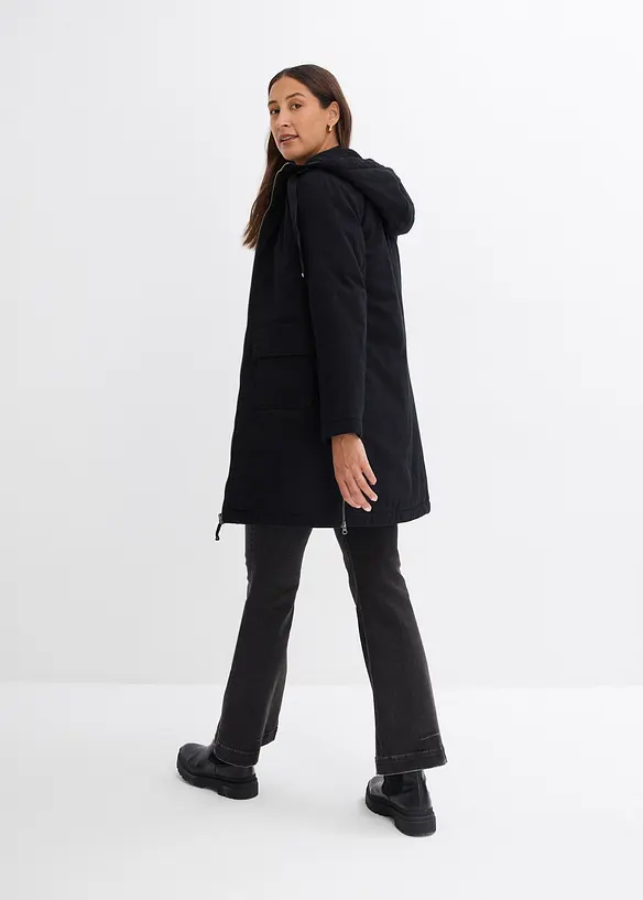 warm wattierter Winterparka mit Teddyfutter in Kapuze, bonprix