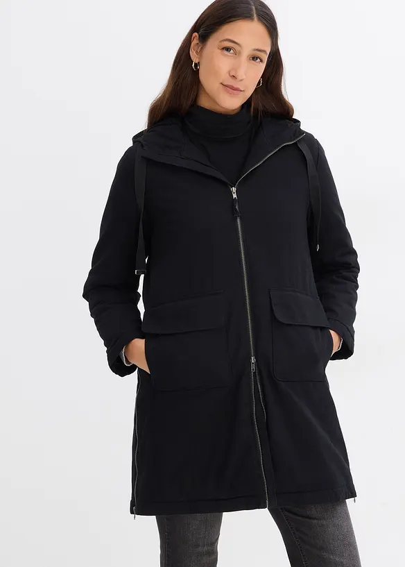 warm wattierter Winterparka mit Teddyfutter in Kapuze, bonprix