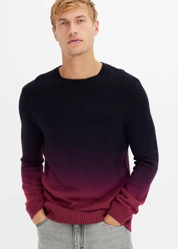 Pull en fine maille avec dégradé, bonprix