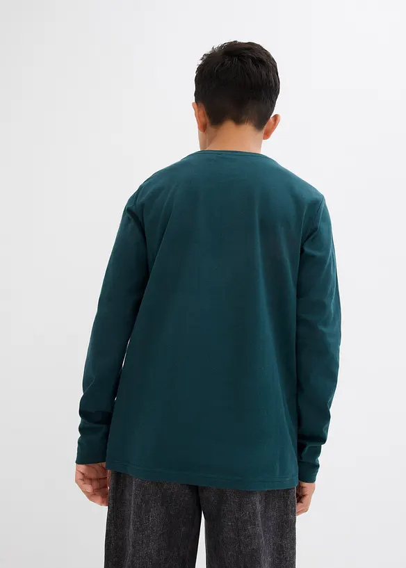 Langarmshirt mit Weihnachtsmotiv aus reiner Bio-Baumwolle, bonprix
