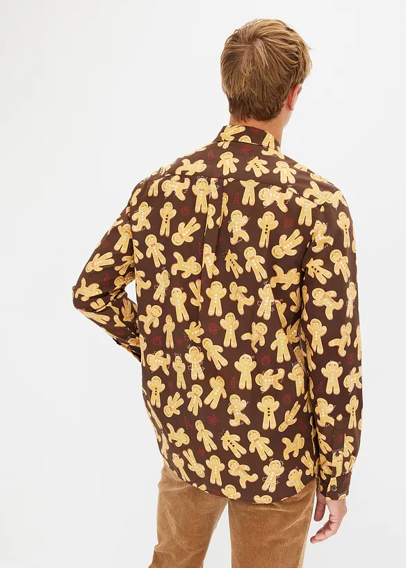 Chemise de Noël à manches longues 100 % coton, bonprix
