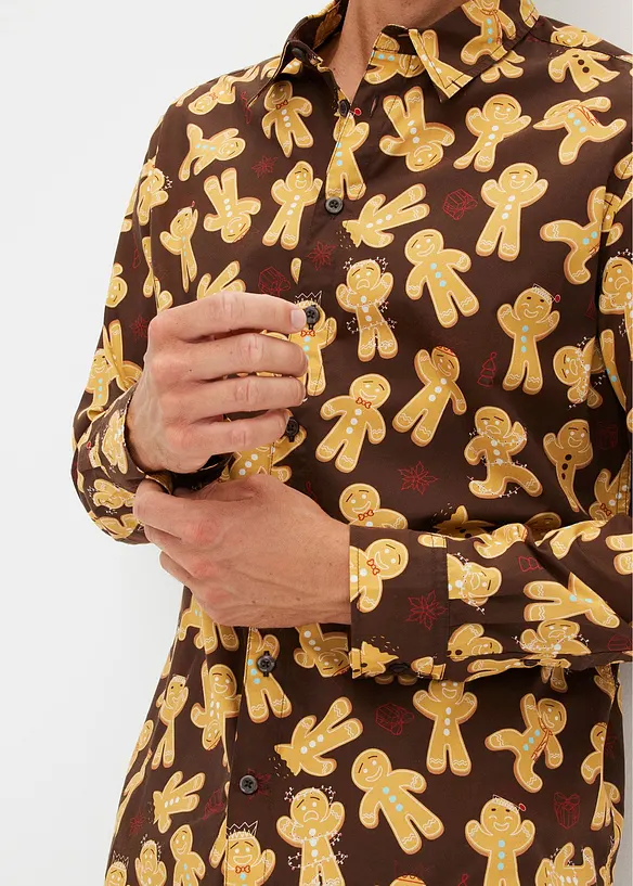Chemise de Noël à manches longues 100 % coton, bonprix