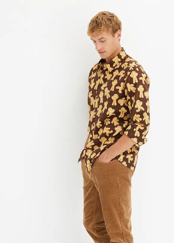 Chemise de Noël à manches longues 100 % coton, bonprix