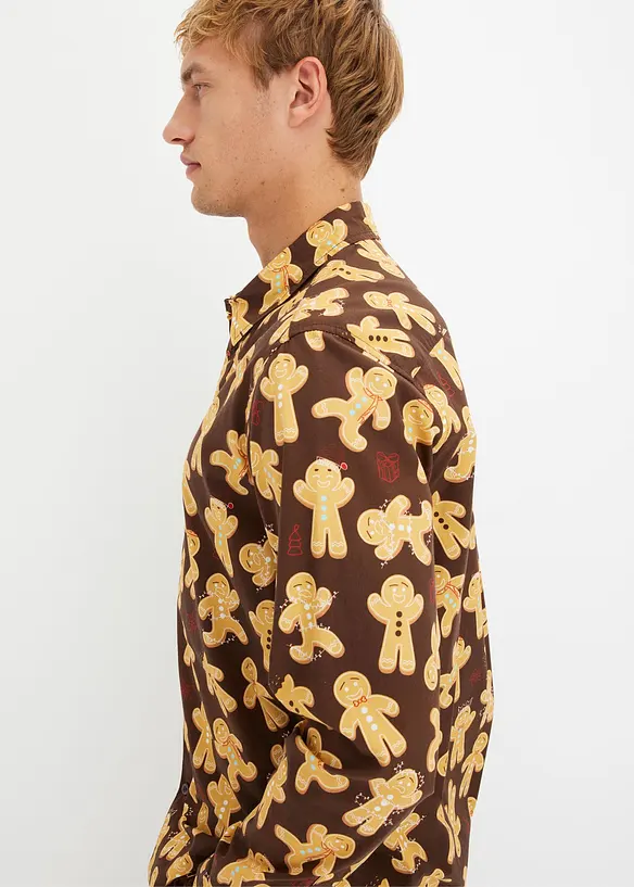Chemise de Noël à manches longues 100 % coton, bonprix