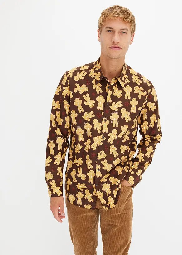 Chemise de Noël à manches longues 100 % coton, bonprix