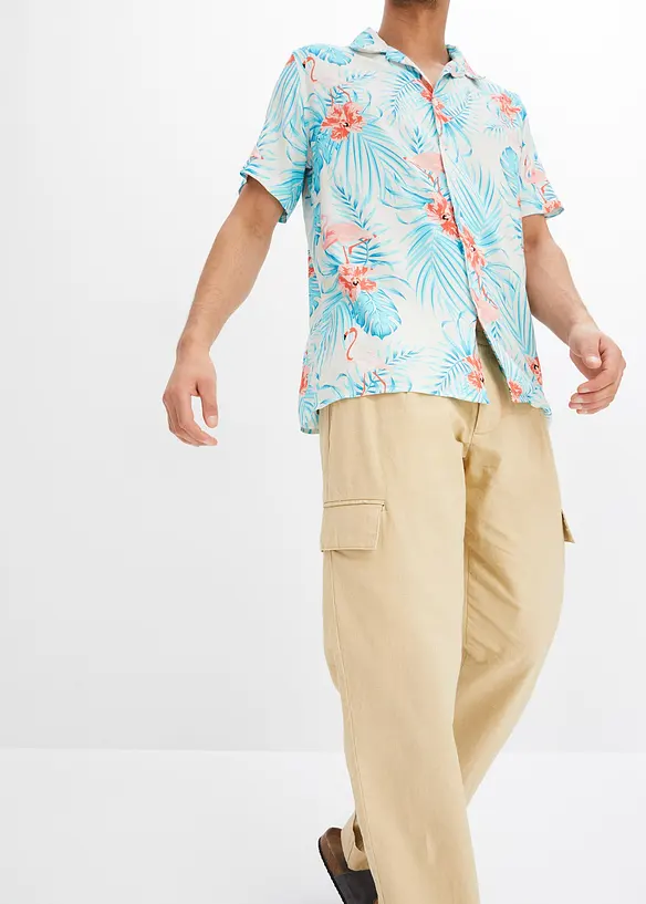 Chemise manches courtes avec col revers, bonprix
