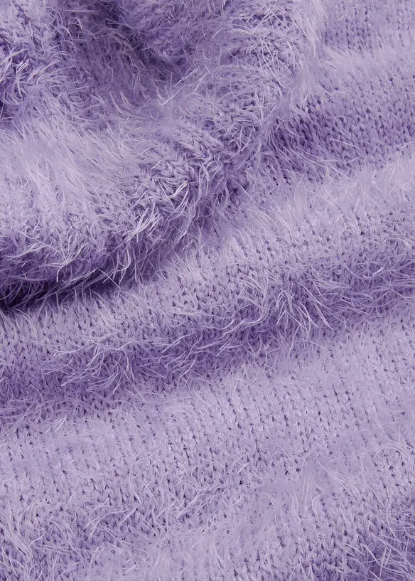 Rollkragenpullover aus weichem Federgarn, bonprix