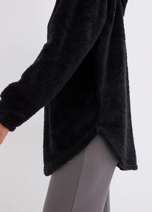 Loungewear Kuschel-Fleece Longpullover, Oversized, bonprix