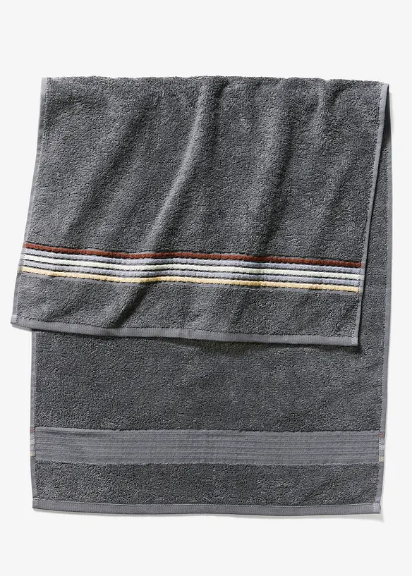 Serviette de toilette avec détails rayés, bonprix