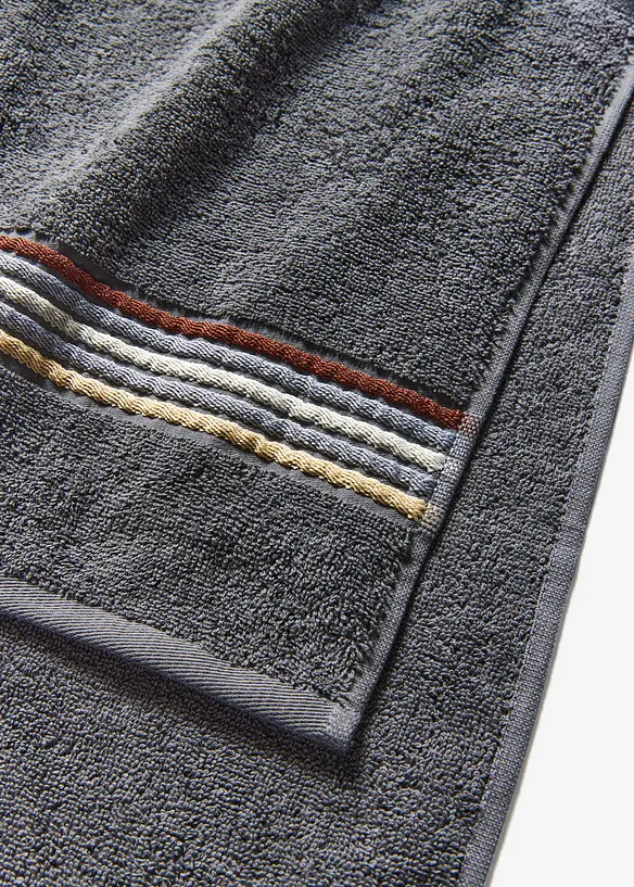 Serviette de toilette avec détails rayés, bonprix