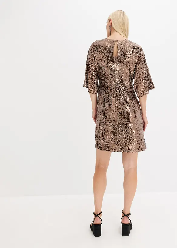 Robe oversize à sequins, bonprix