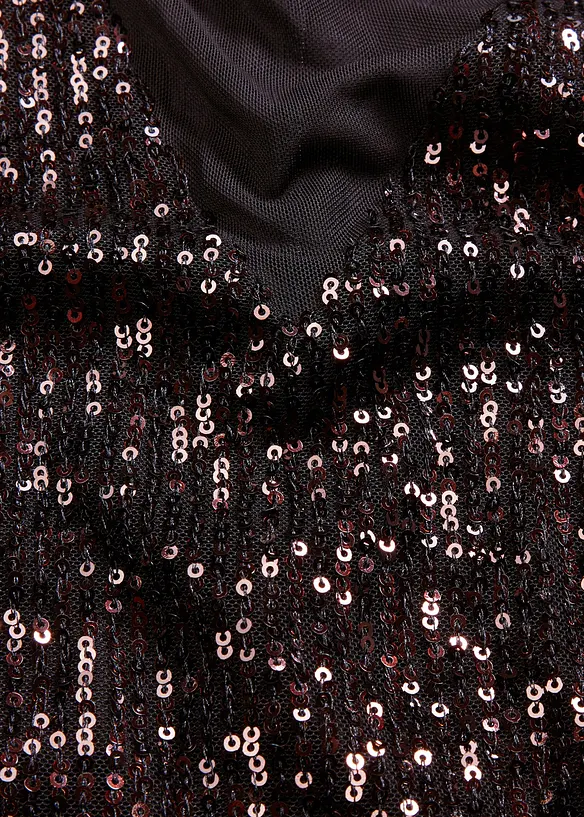 Paillettenkleid mit Schulterpolstern, bonprix
