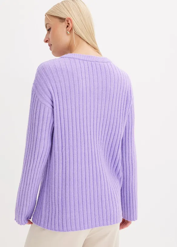 Gerippter Oversize-Pullover, bonprix