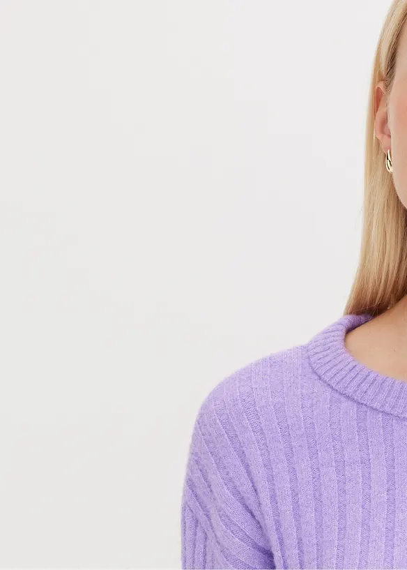 Gerippter Oversize-Pullover, bonprix