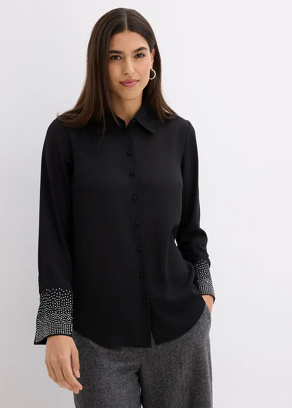 Chemisier avec manchettes à strass, bonprix