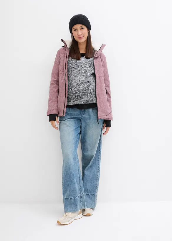 Kuschelige 3-in-1 Umstandsjacke und Tragejacke, bonprix
